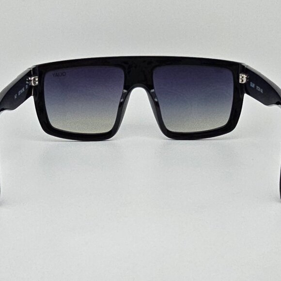 Quay Australia Get In Line Black Frame Green Smoke Gradient Lens Sunglasses 57mm main image 11